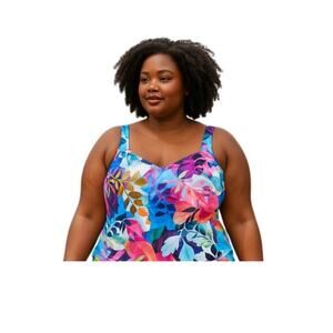 Maxine of Hollywood Floral Swimsuit size 22W